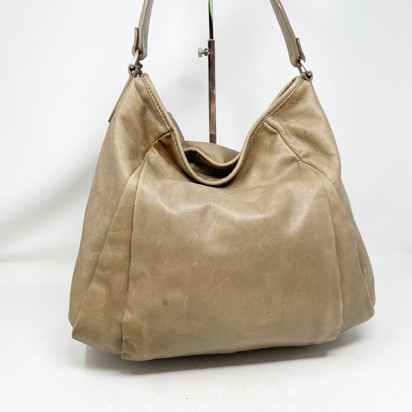 REPOSH Cole Haan Tan Leather Single Strap Silver Hardware Zip Top Hobo REPOSH - Picture 5 of 16